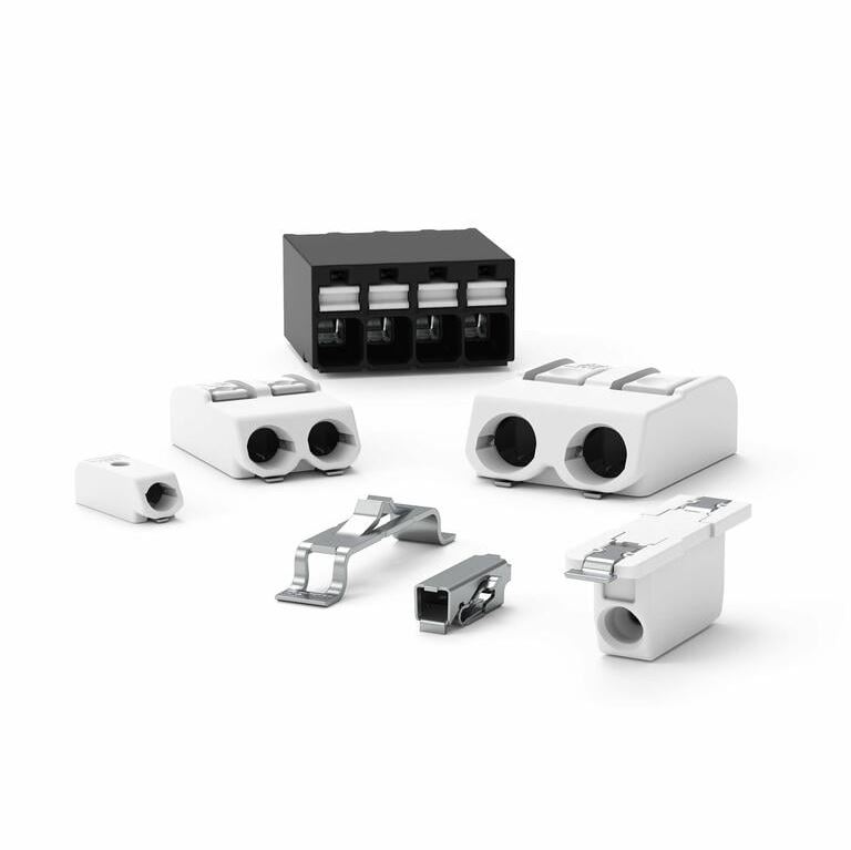 WAGO surface mount PCB terminal blocks with a flat design, ideal for a wide variety of applications.