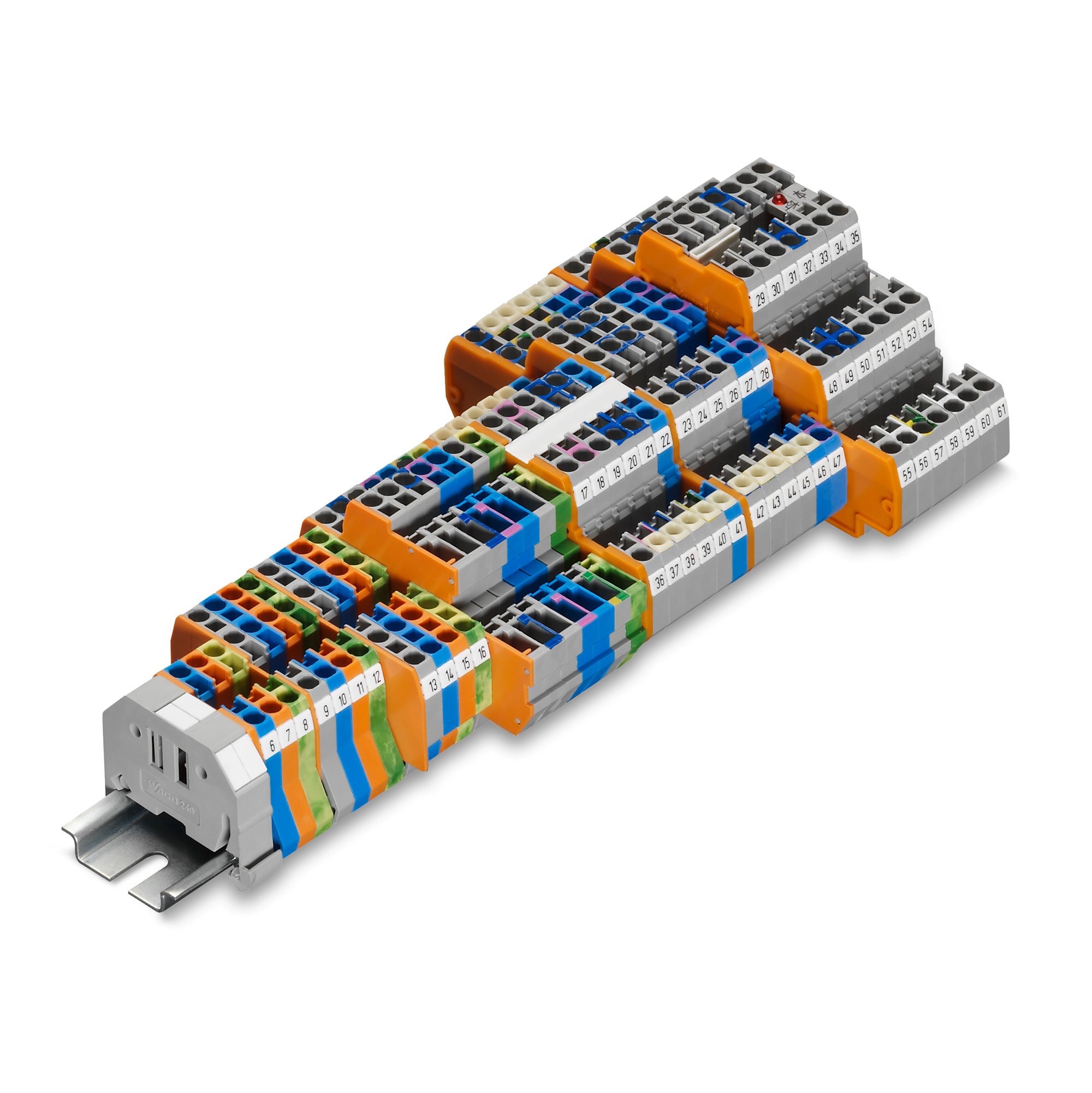 Rijgklemmen compact - compacte din-rail klem