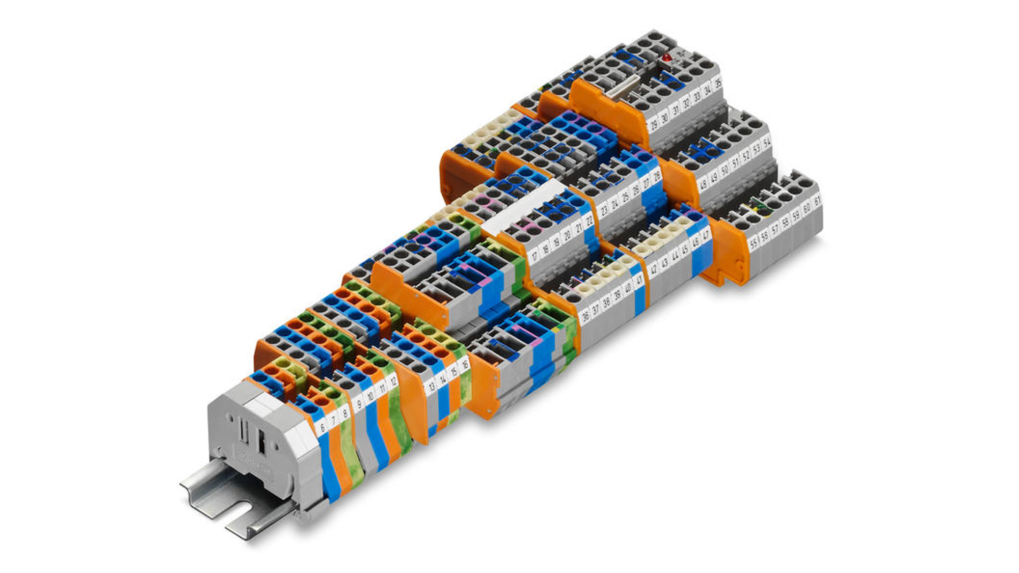 WAGO's Compact Rail-Mount Terminal Blocks with CAGE CLAMP technology