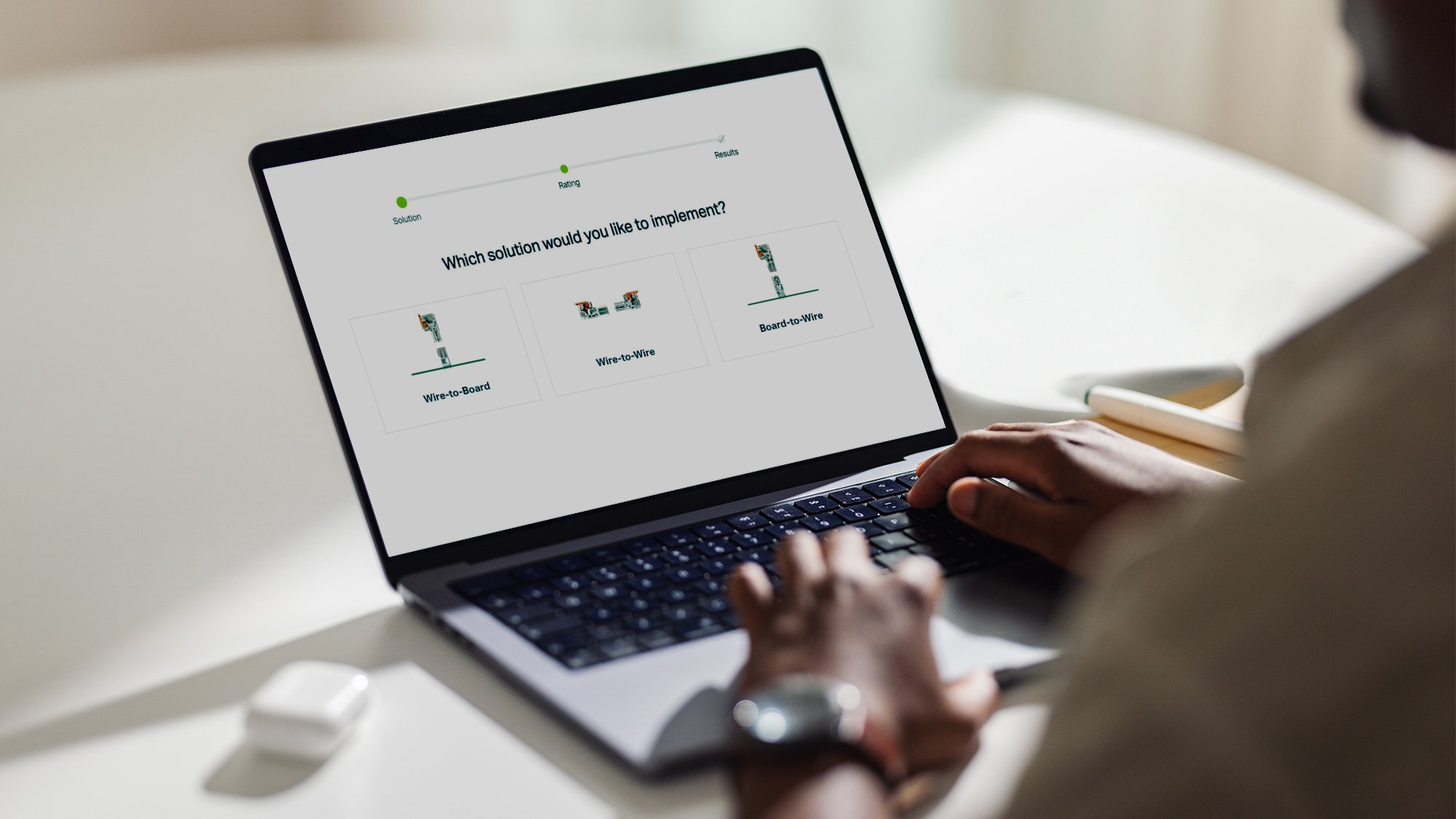 MCS Product Finder to wire-to-wire, wire-to-board, or board-to-wire pluggable connector for your application